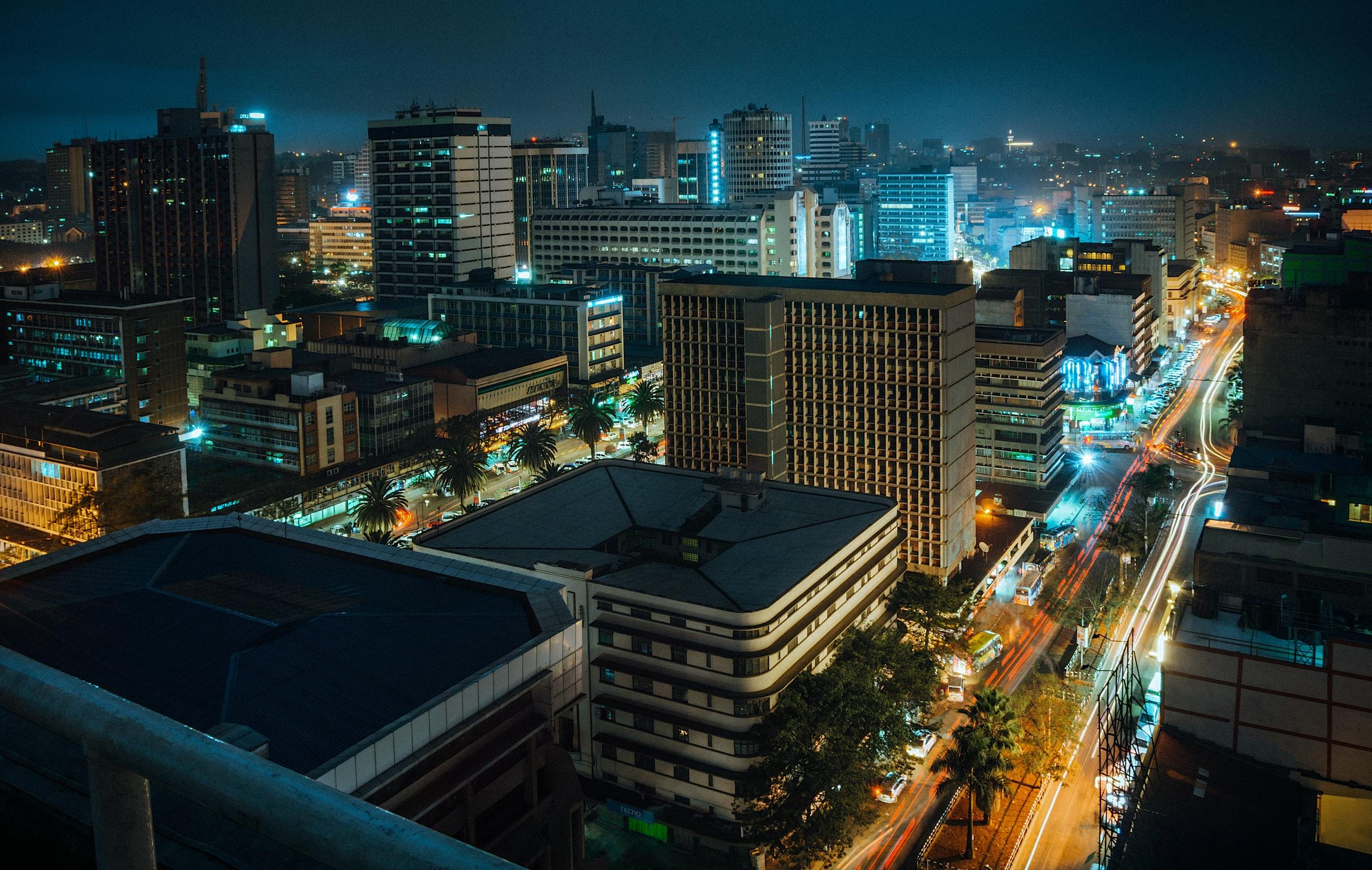 A picture of Nairobi City at Night